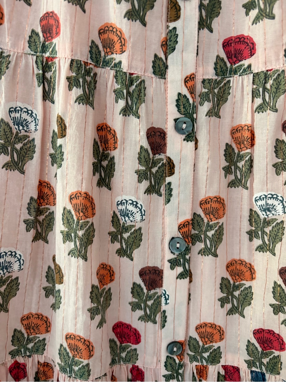 Pink Chicken Pink Floral Tiered Cotton Dress - Picture 2 of 5